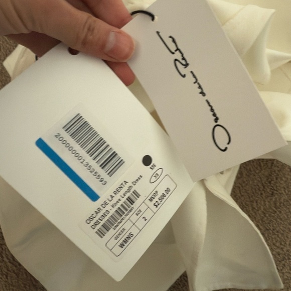 Oscar De La Renta White Mini Shift Dress NWT - Picture 8 of 11